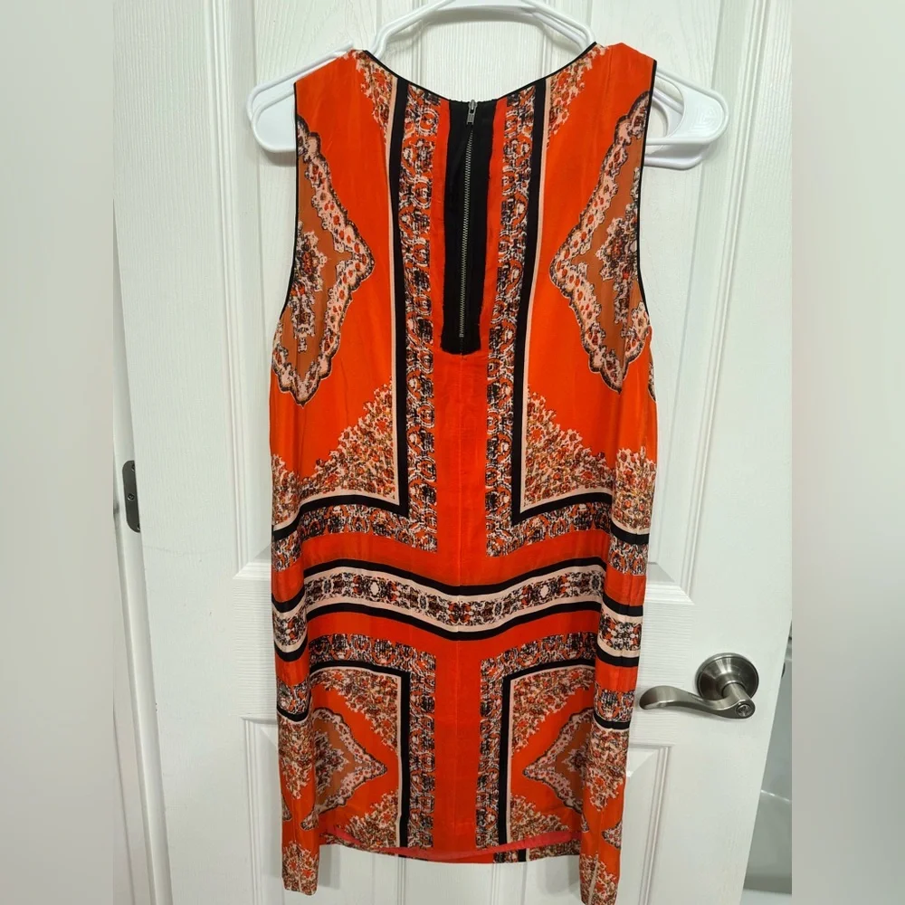 Anthropologie Orange Sheath
Mini Dress Sleeveless Crew Neck 4P - Picture 4 of 7